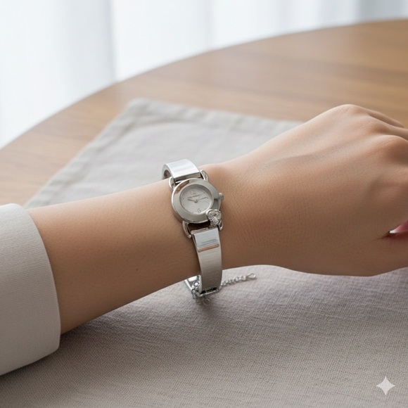 Sterling Silver 925 Women's Jewelry Watch, never worn - Picture 3 of 7